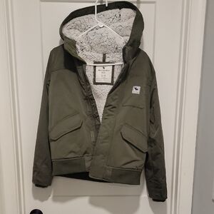 Abercrombie & Fitch Forest Green Hooded Jacket